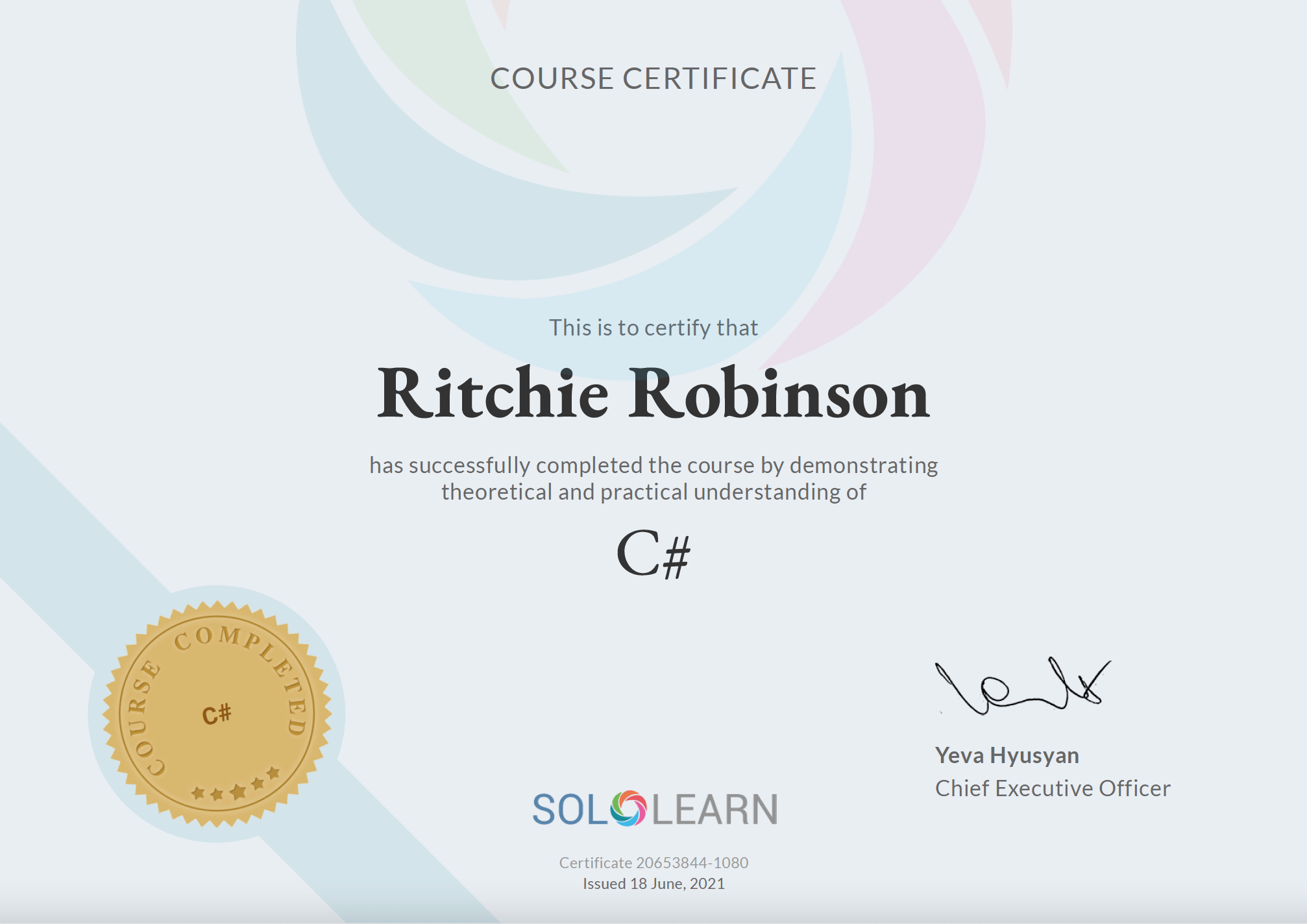 c# certificate