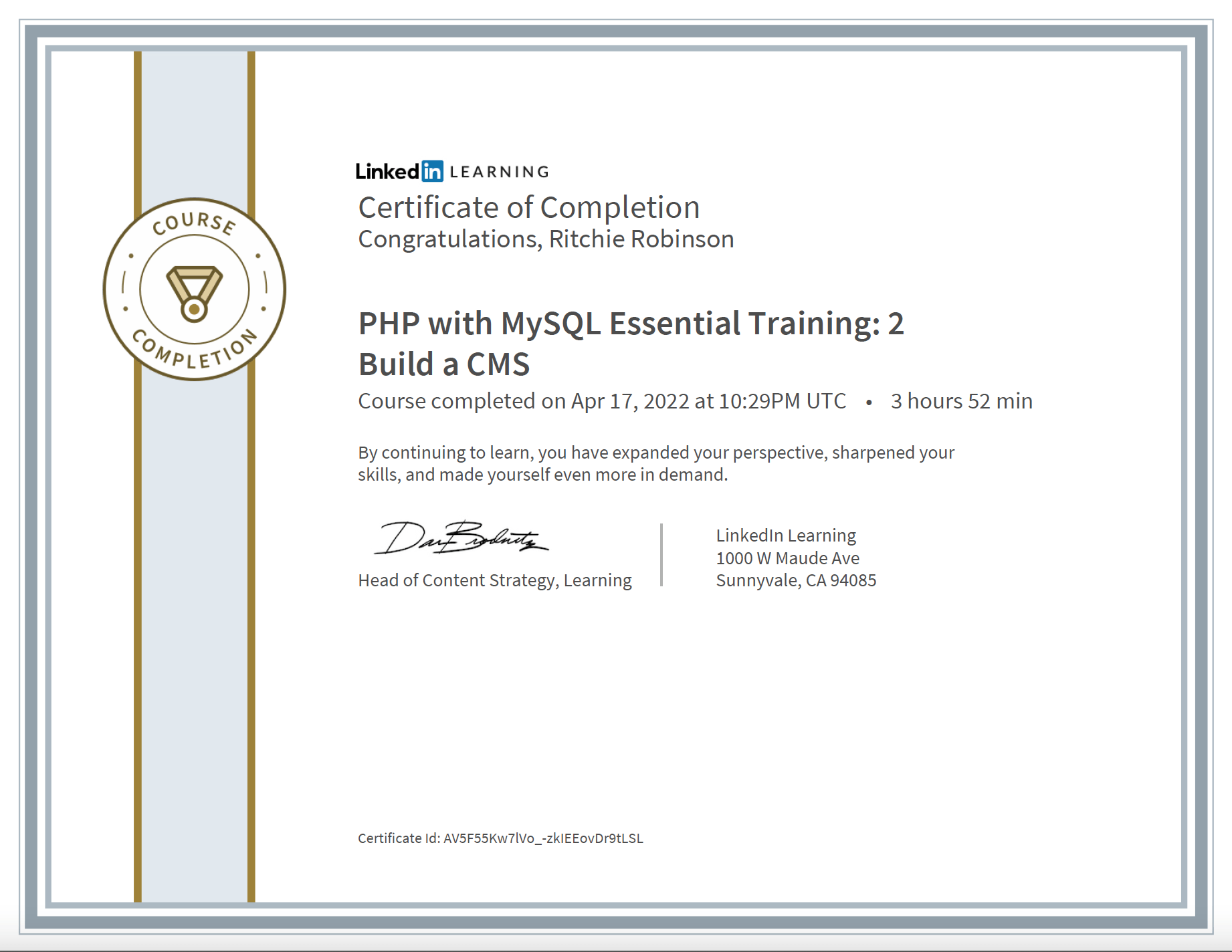 php mysql 2 certificate
